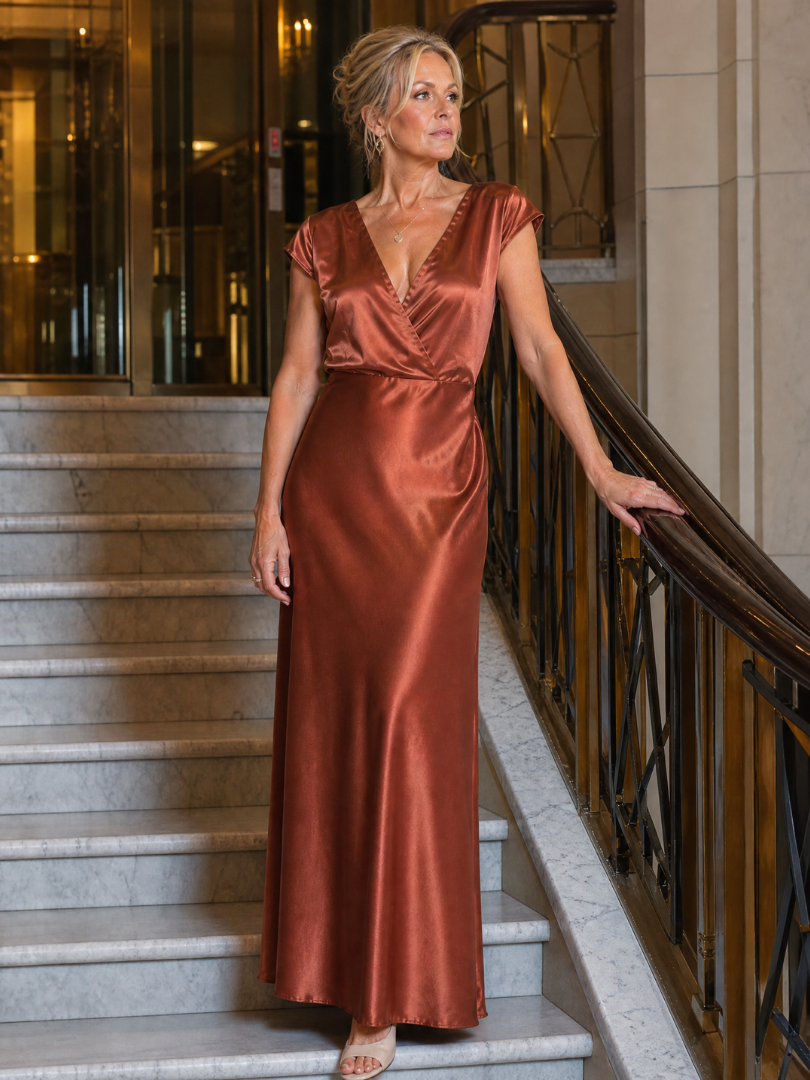 Samouse | Hooded Maxi Dress with Wrap Bodice