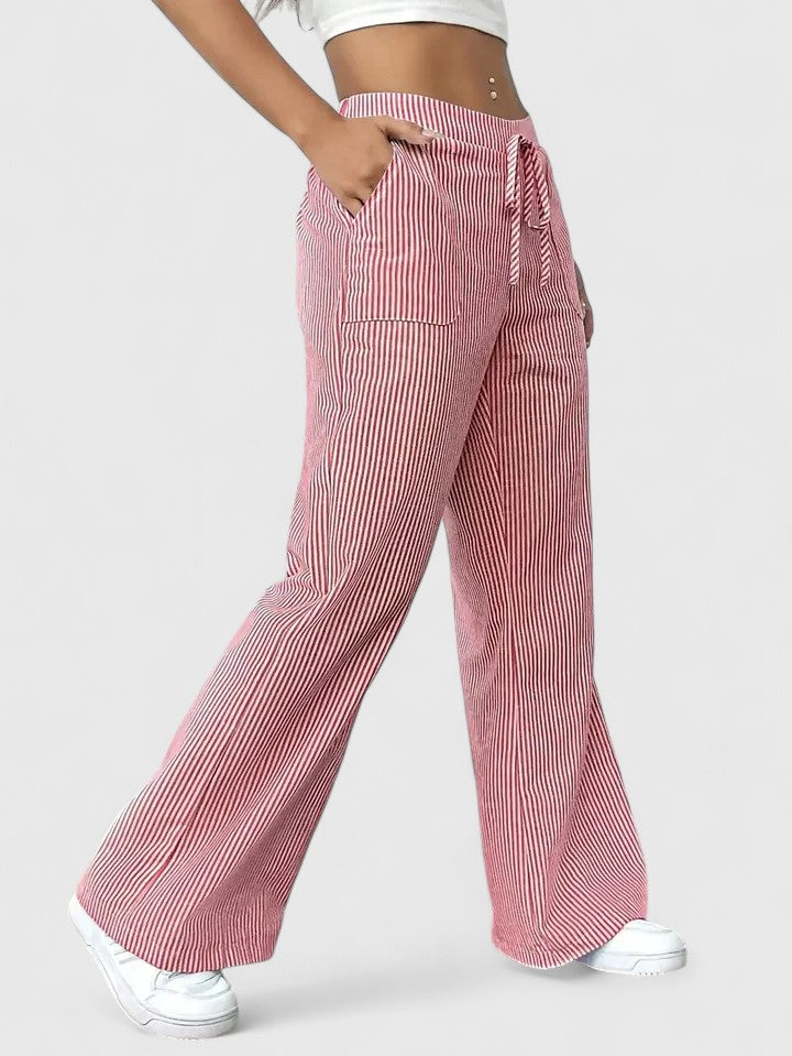 Mirella Drawstring Wide Leg Trousers