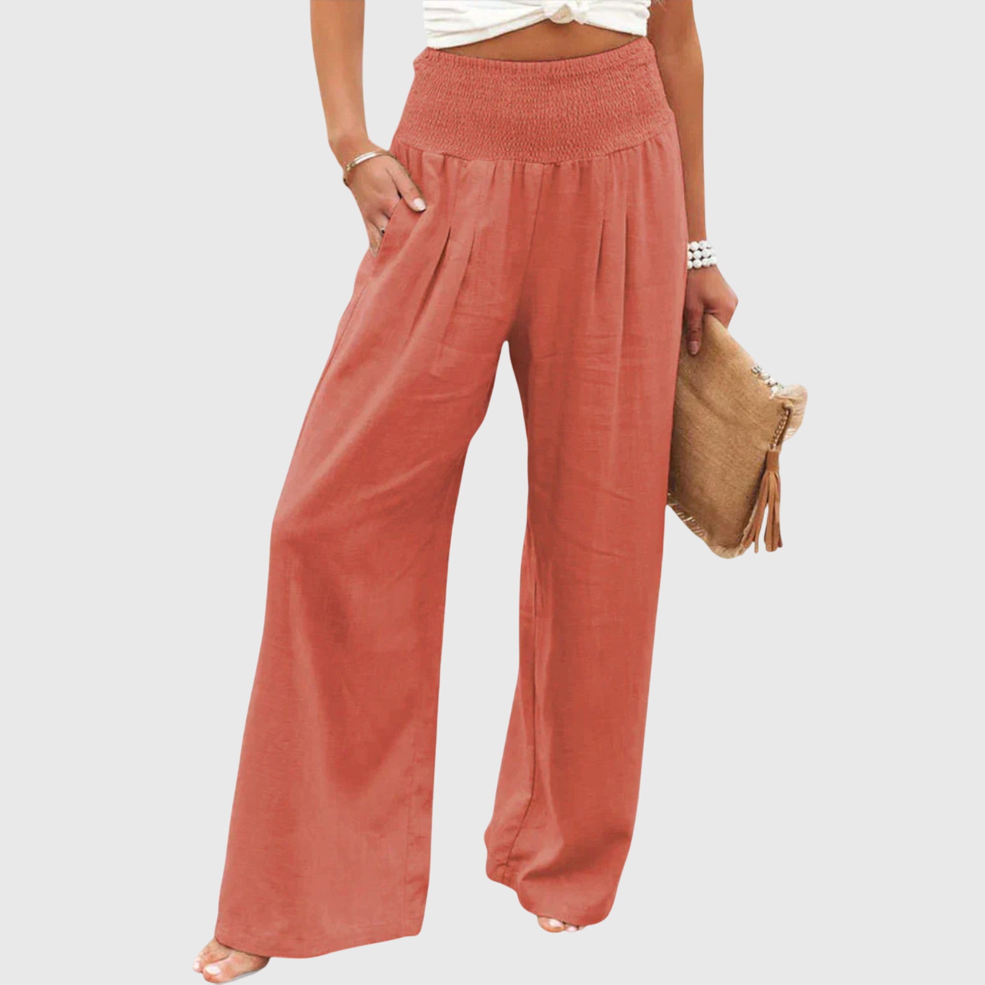 Solenne Flowing Wide Leg Trousers
