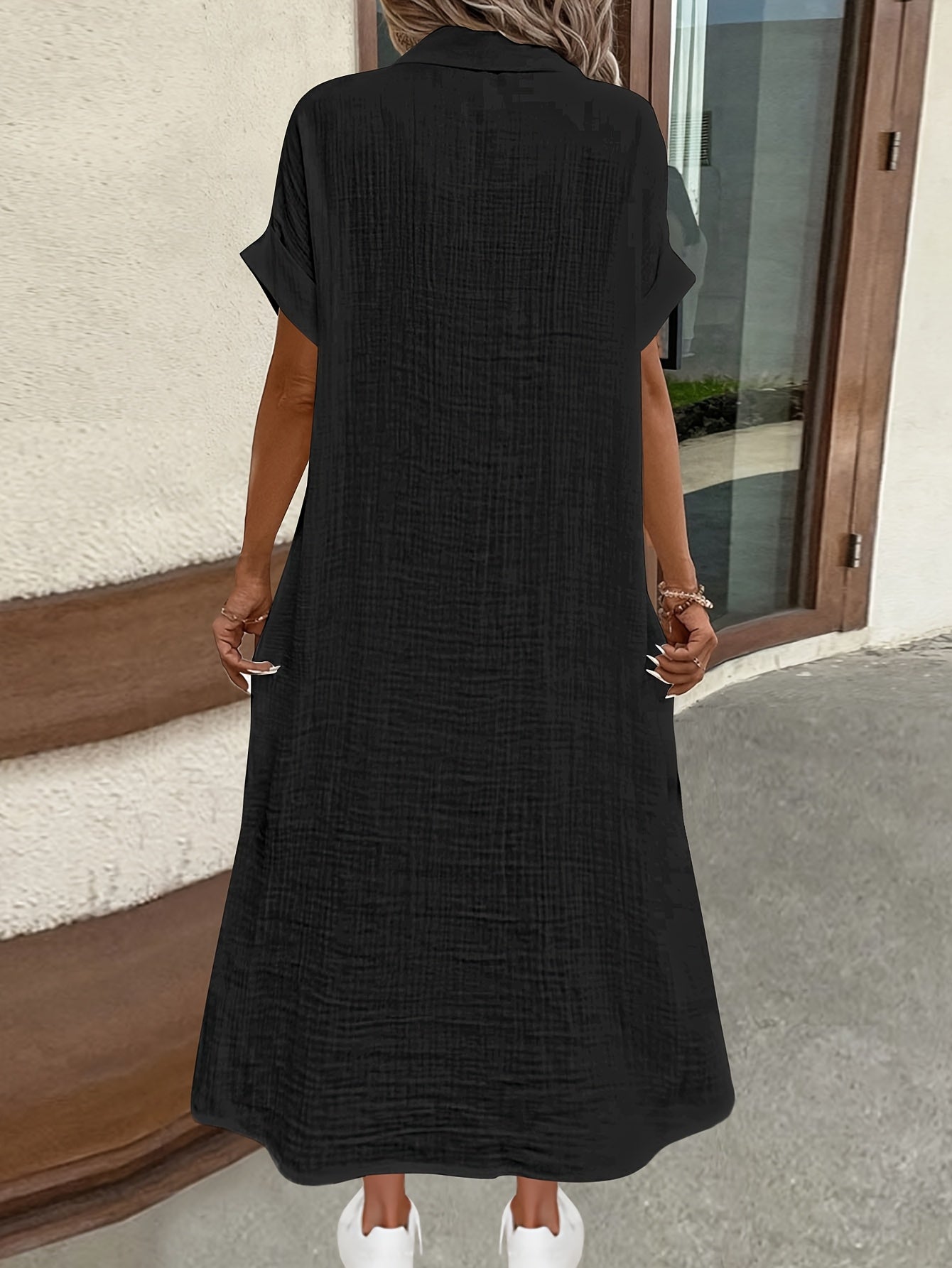Livia | Effortless Button-Down Midi Dress for Summer