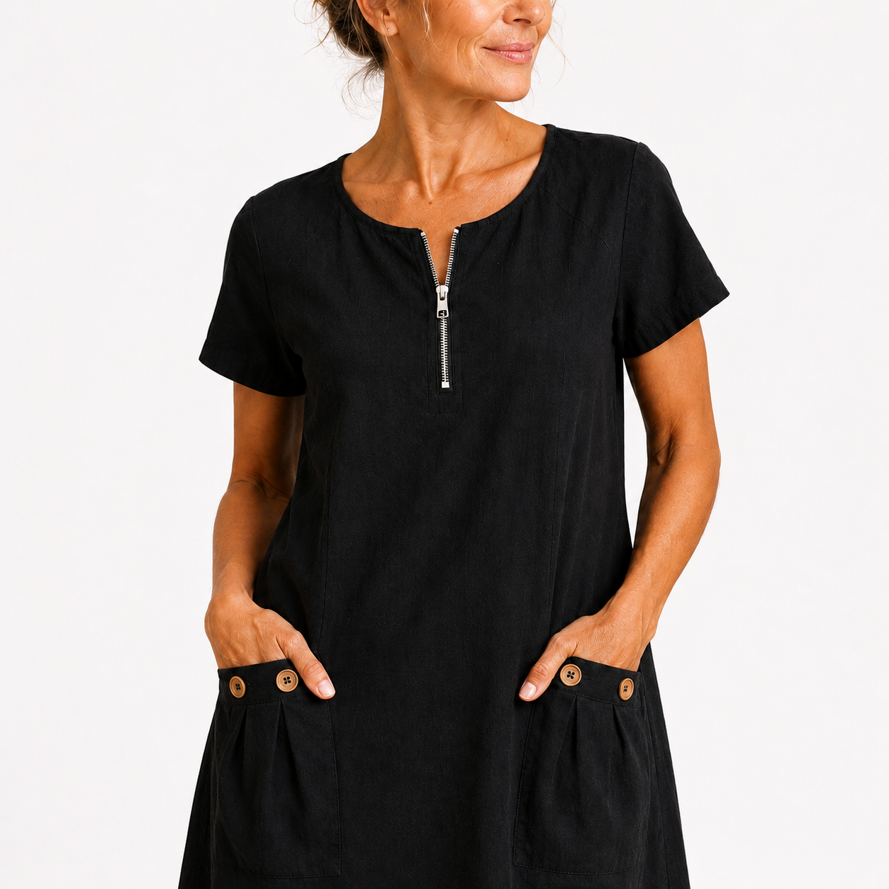 Eliana | Casual Cotton and Linen Dress