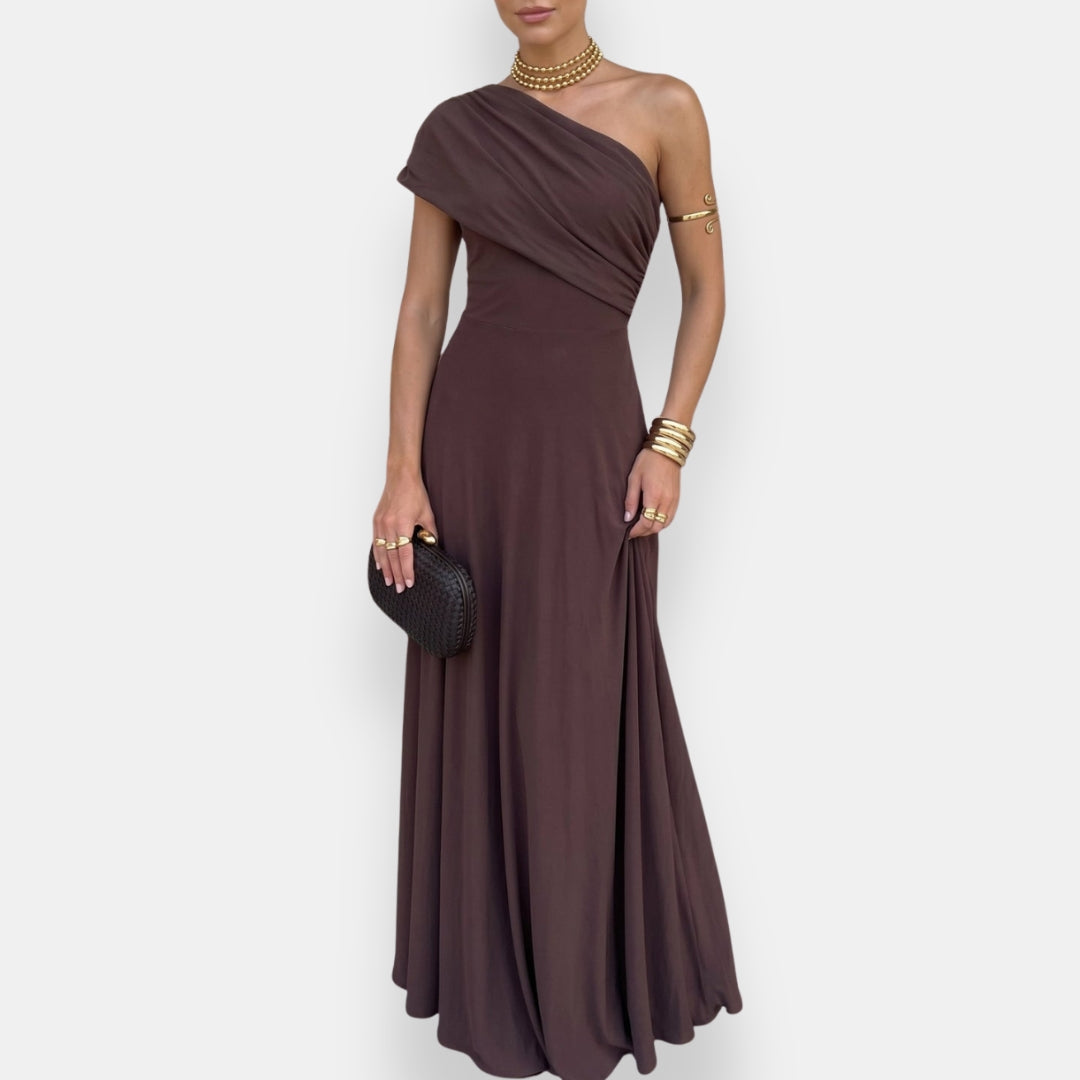 Megan | Draped Long Dress