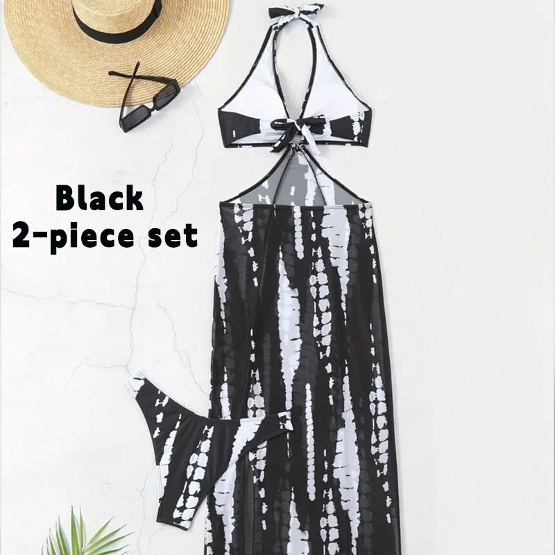 Tie-Dye | Halter-Neck Swimsuit & Beach Dress