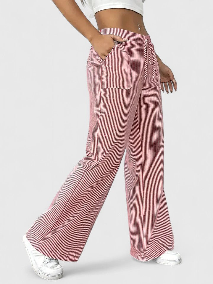 Mirella Drawstring Wide Leg Trousers