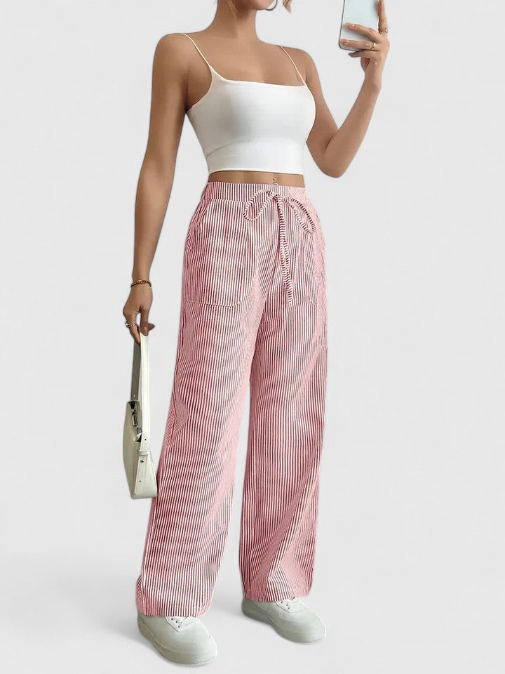 Mirella Drawstring Wide Leg Trousers