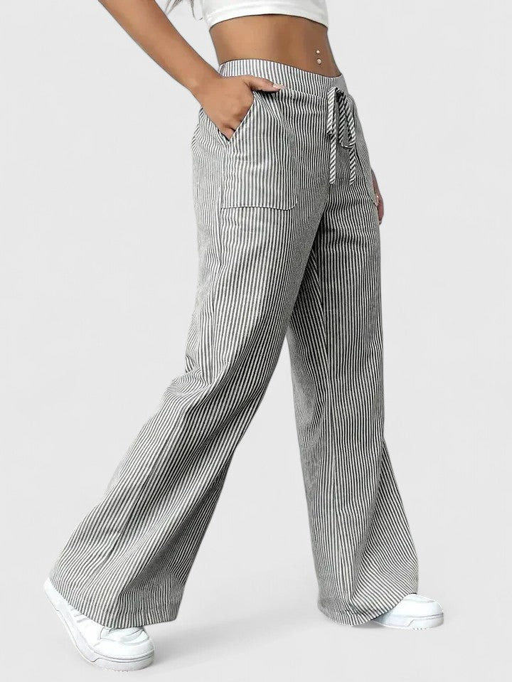 Mirella Drawstring Wide Leg Trousers