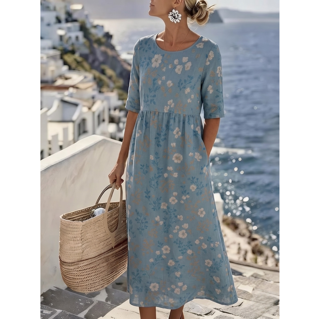 Sophia - Chic Floral Midi Dress for Summer