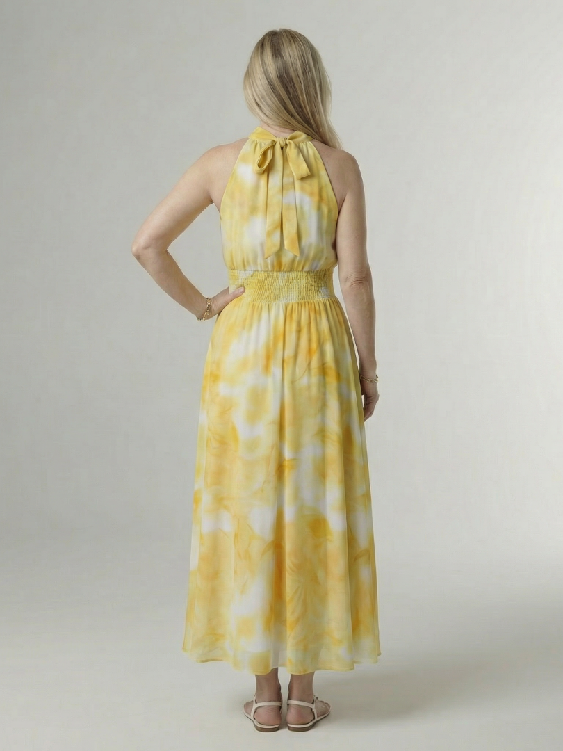 Sylin | Midi Dress Featuring an American Neckline