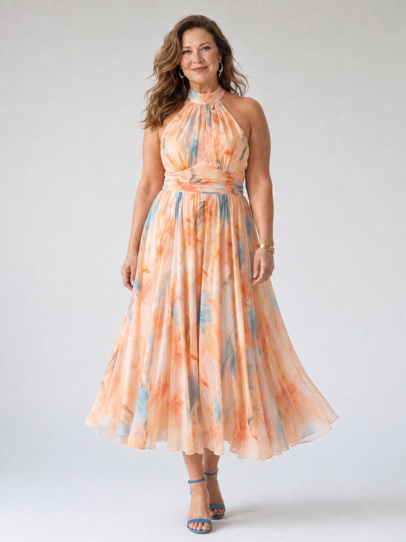 Elin | Halter Neck Maxi Dress