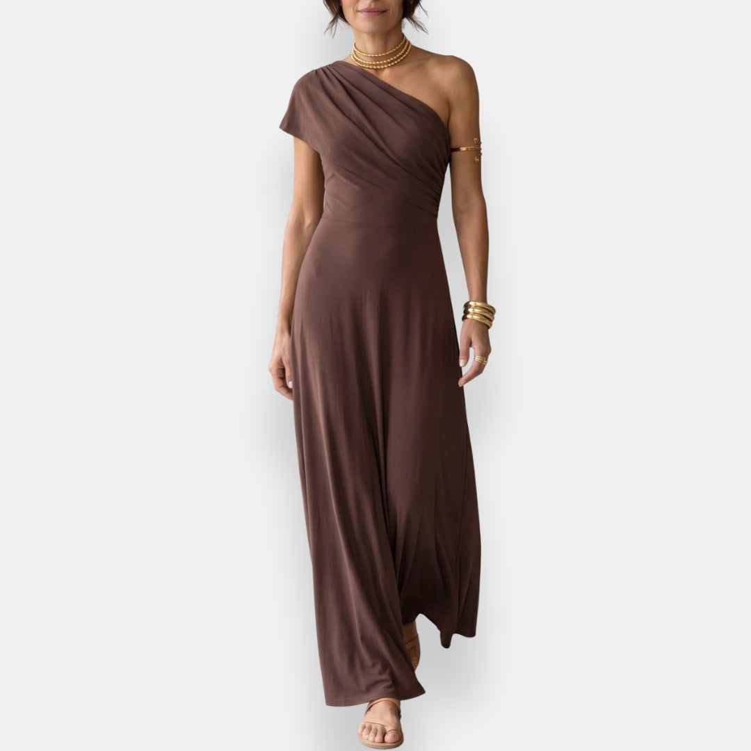 Megan | Draped Long Dress