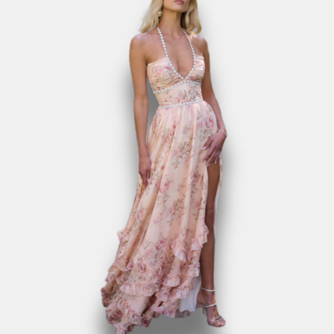 Alexandra | Long Ruffled Dress