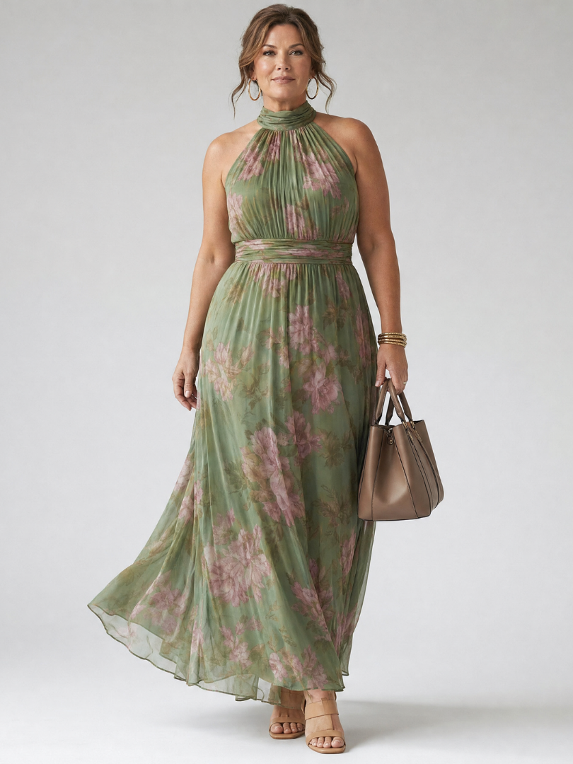 Mirelle | Halter Neck Maxi Dress