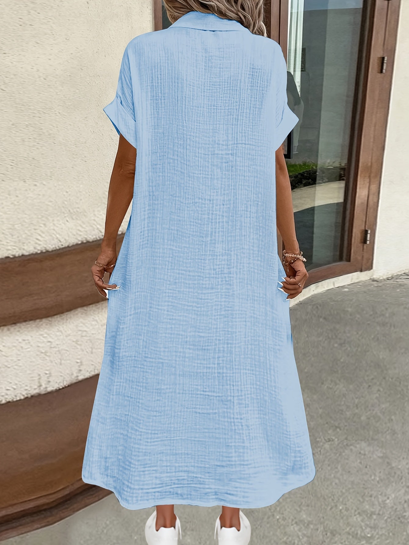 Livia | Effortless Button-Down Midi Dress for Summer