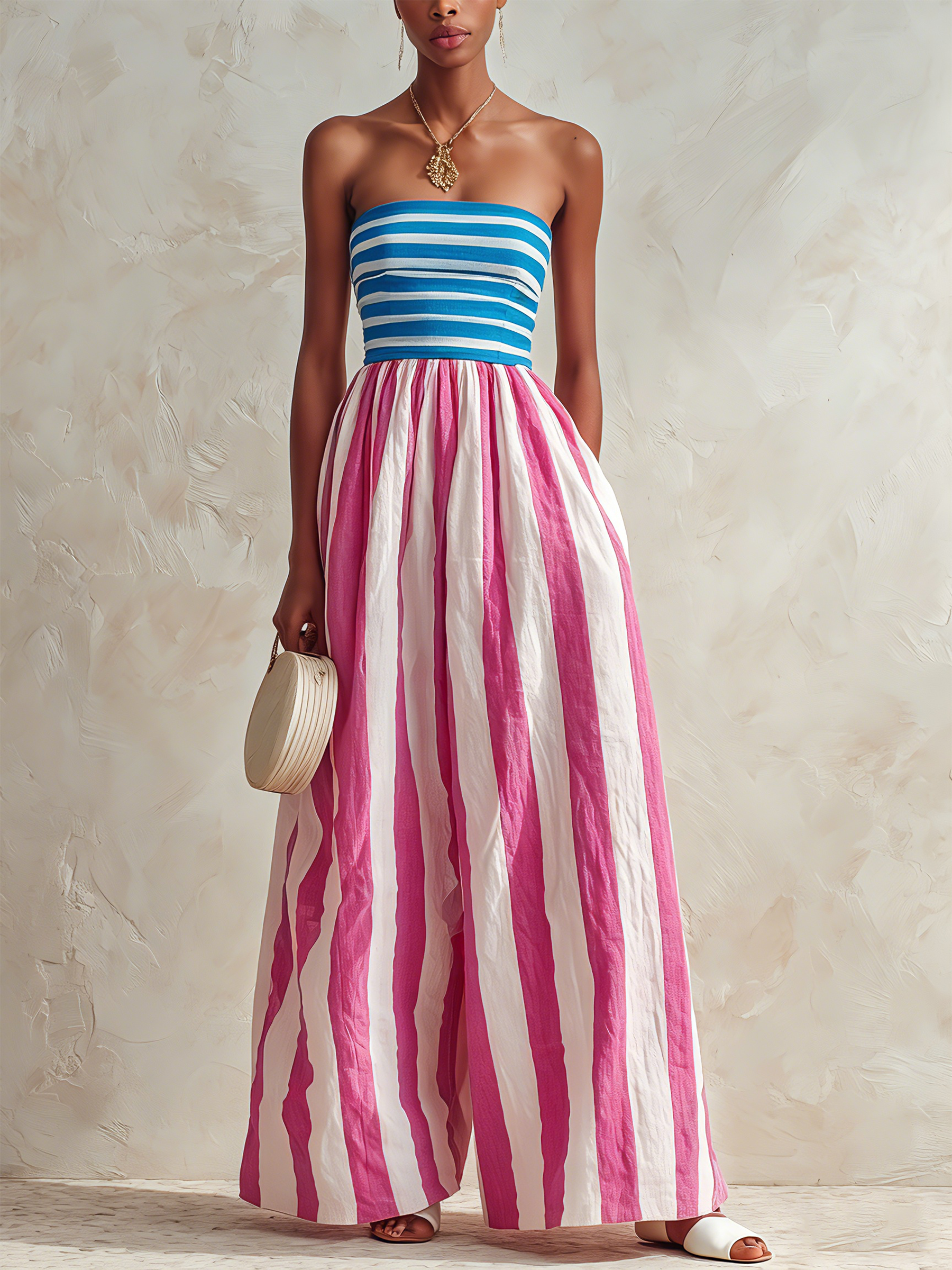 Savannah | Strapless Top & Wide-Leg Jumpsuit