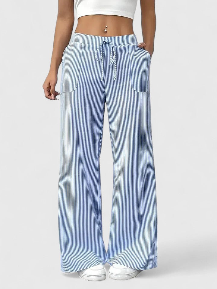Mirella Drawstring Wide Leg Trousers