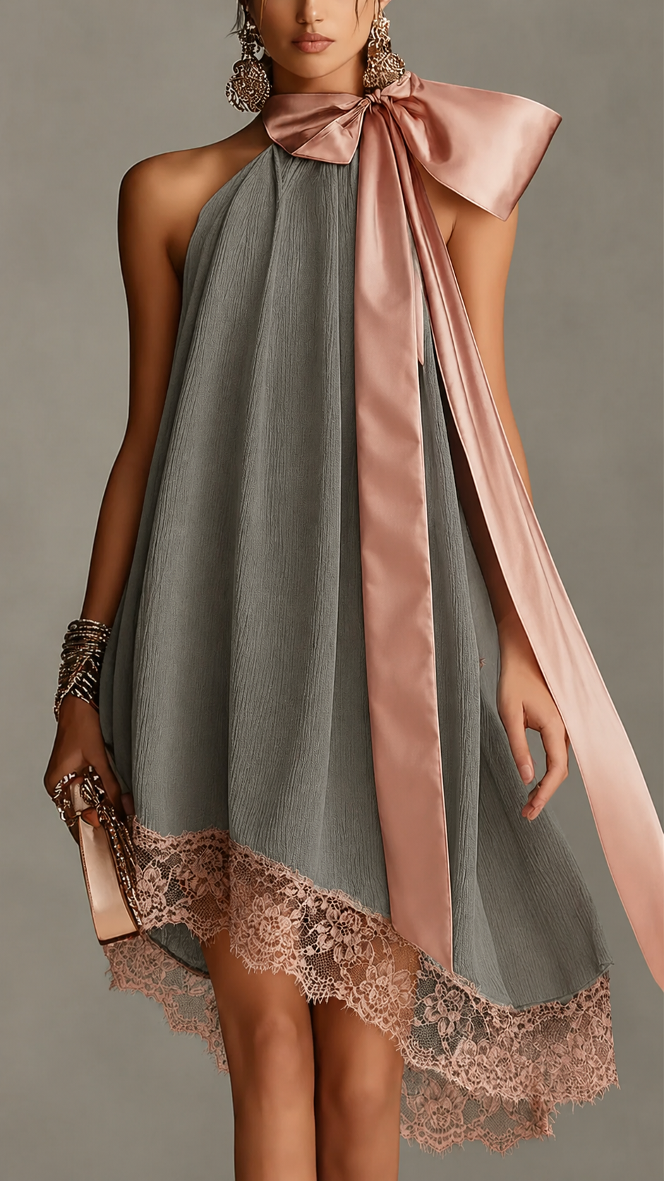 Beatrice | Gray Minidress