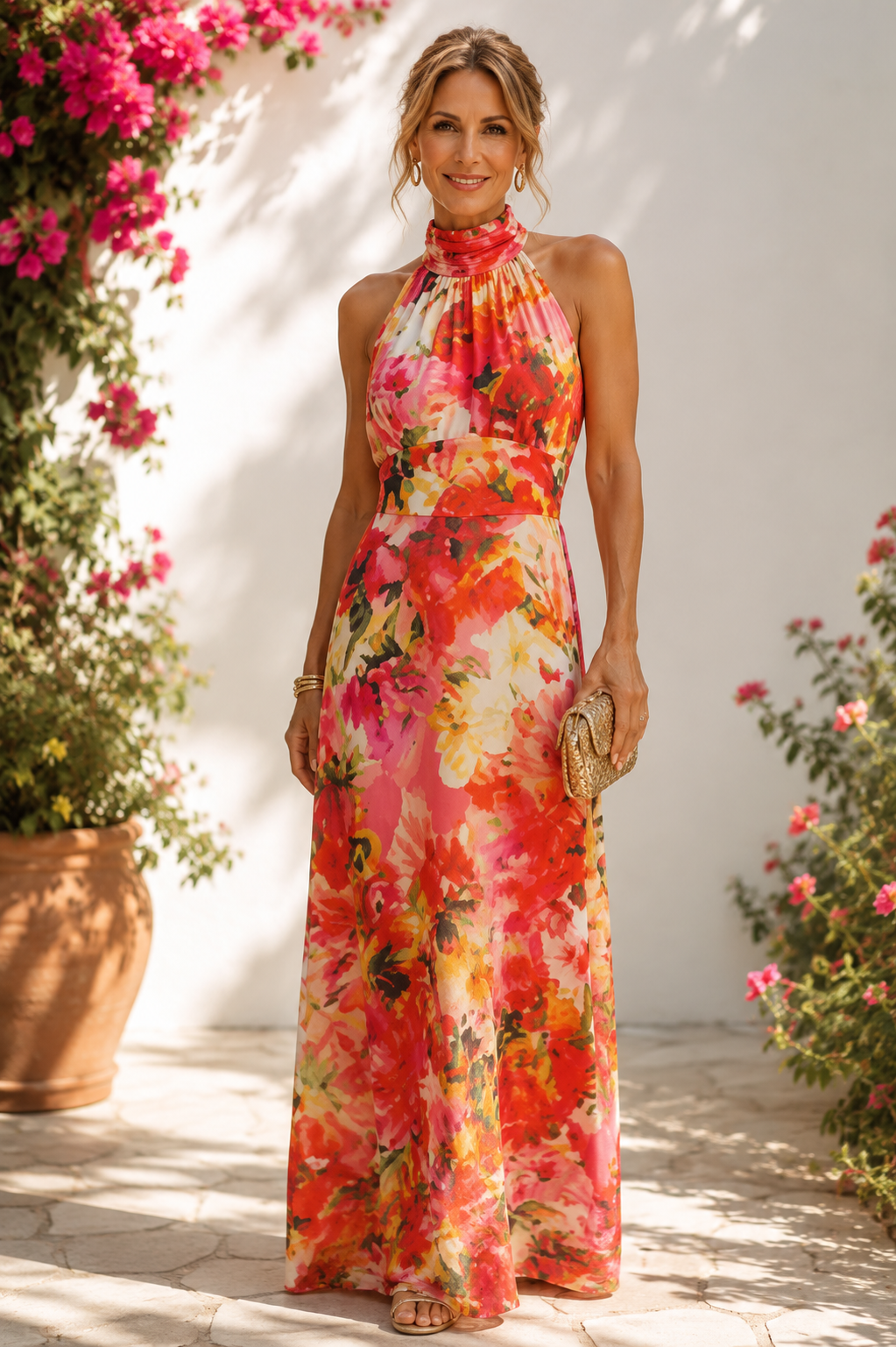 Addison | Halter Neck Maxi Dress