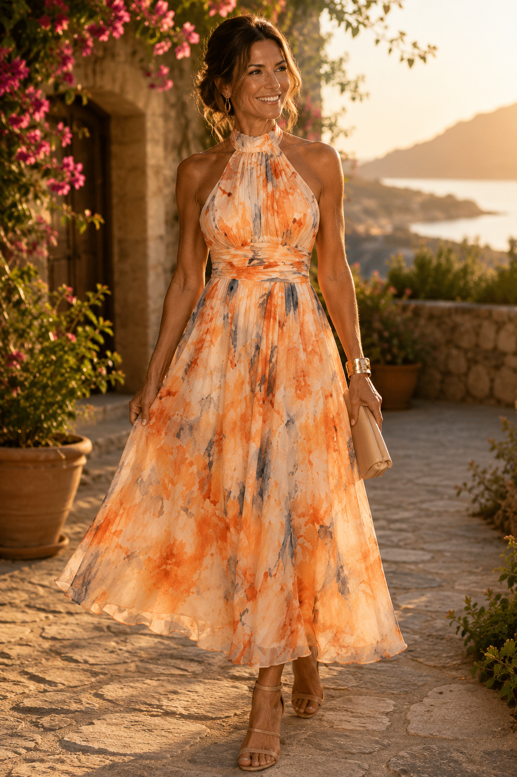 Atlanta | Halter Neck Maxi Dress