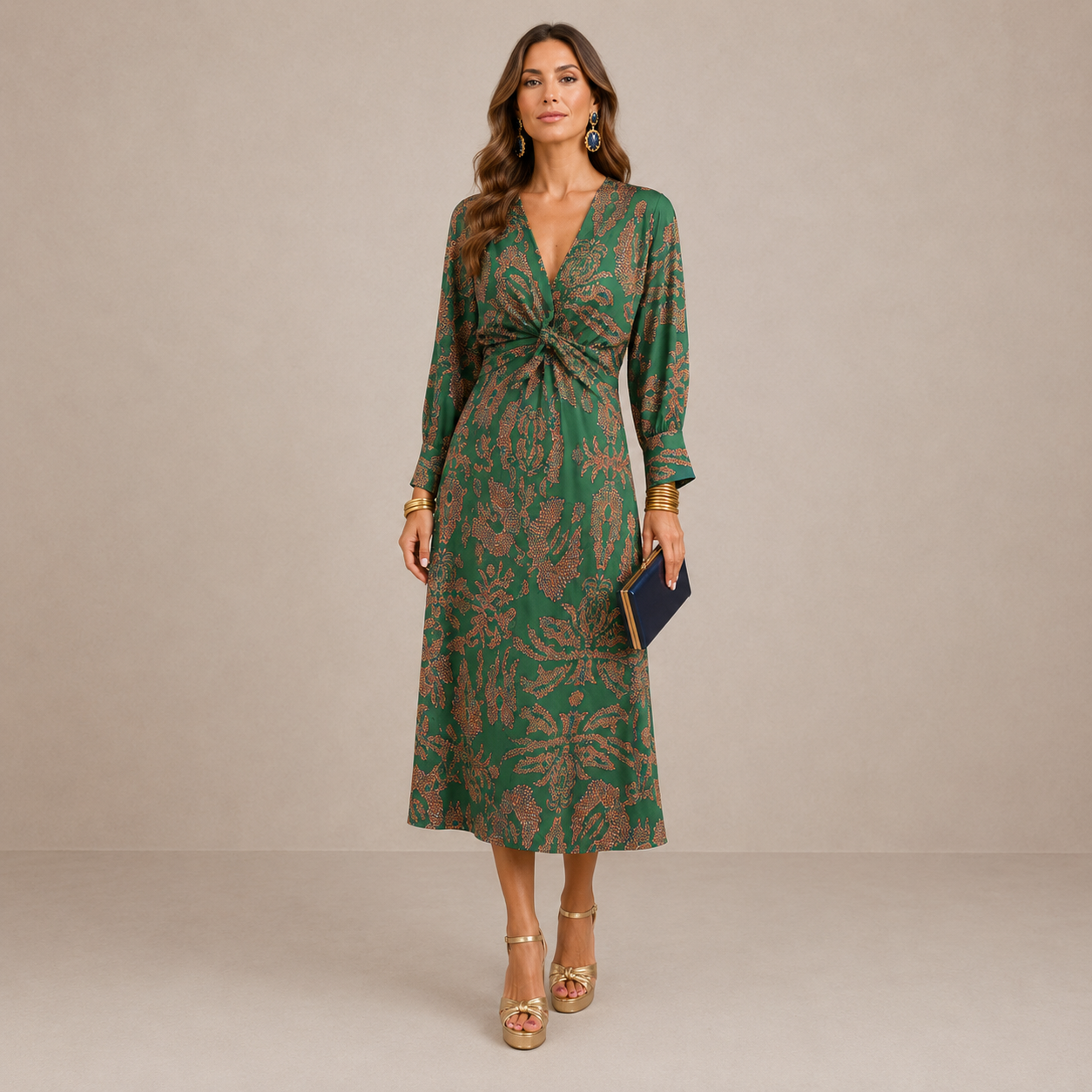 ELOWENA | Elegant Midi Dress