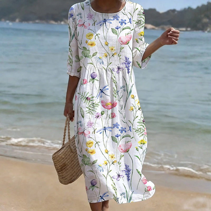 linda | Relaxed Dress With Floral Pattern