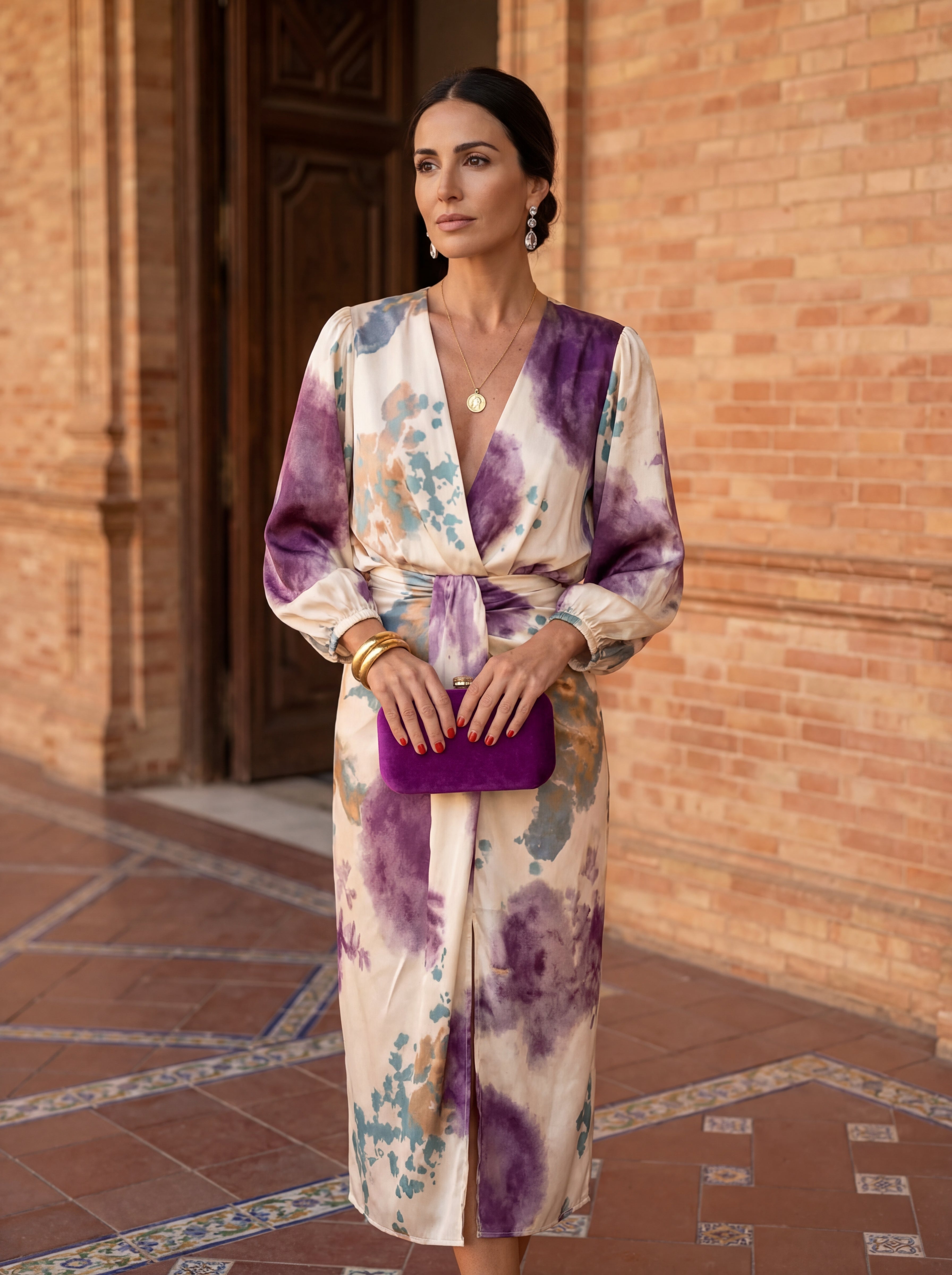 Valeria V-Neck Midi Dress