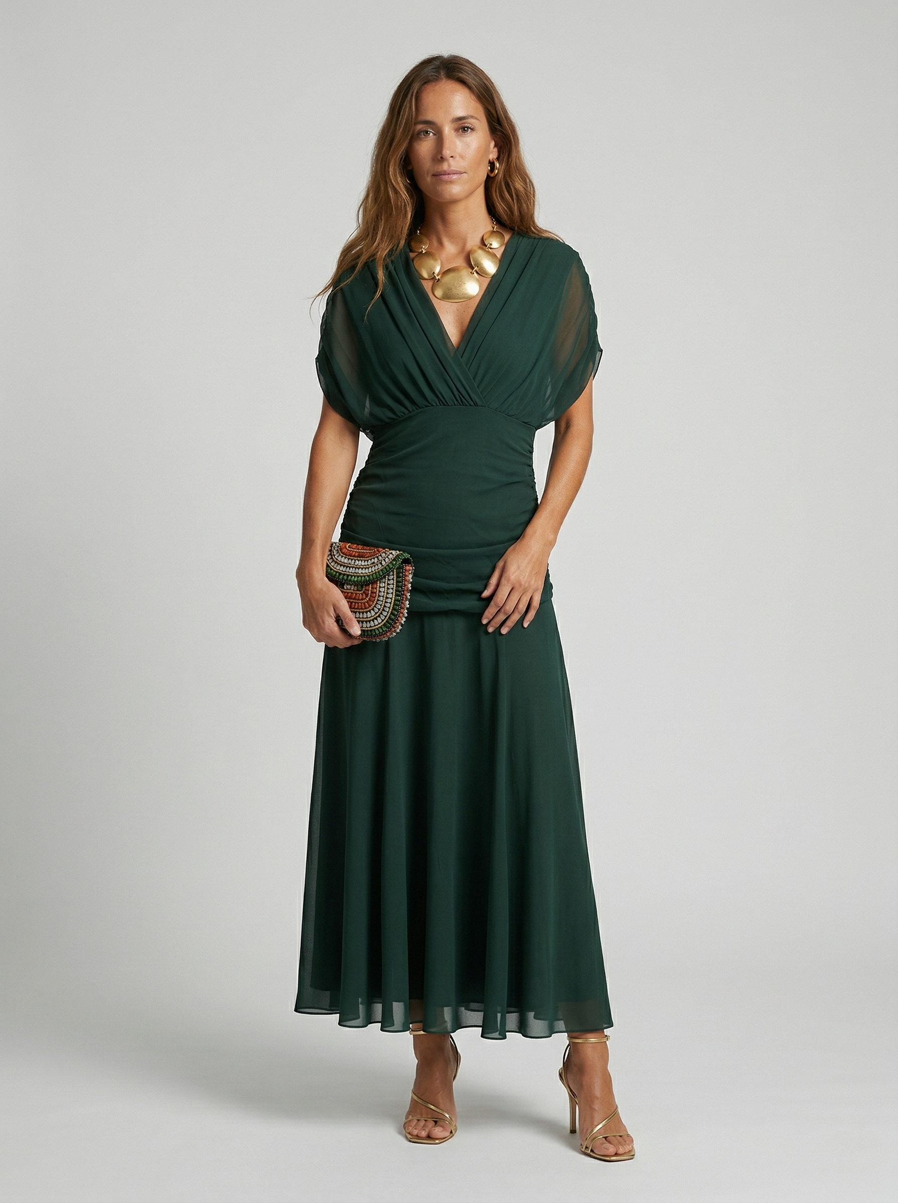 V-Neck Long Dress