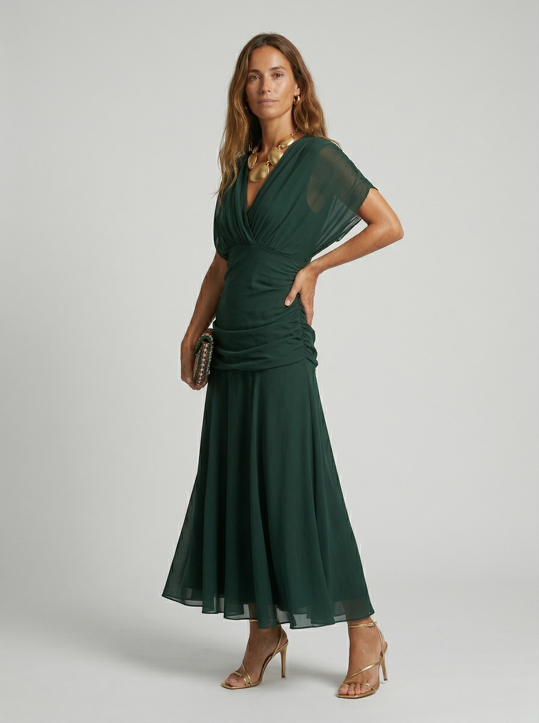 V-Neck Long Dress