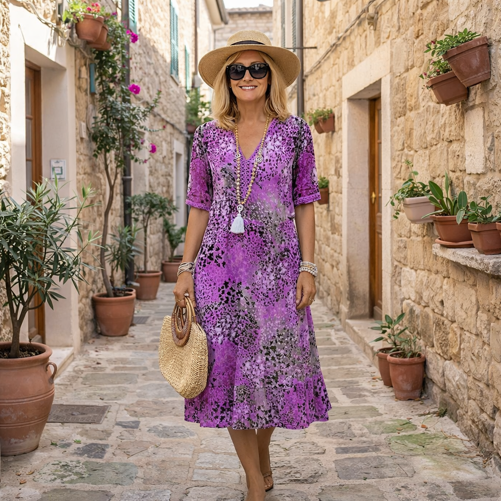 Rochelle | Printed Midi Dress