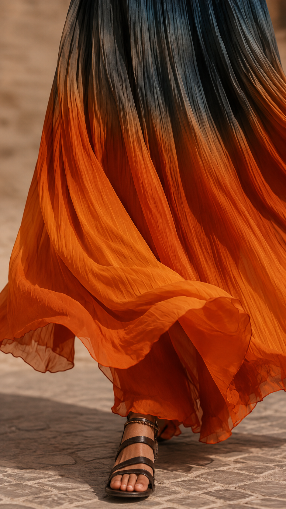 Paula | Long Halter Gradient Dress