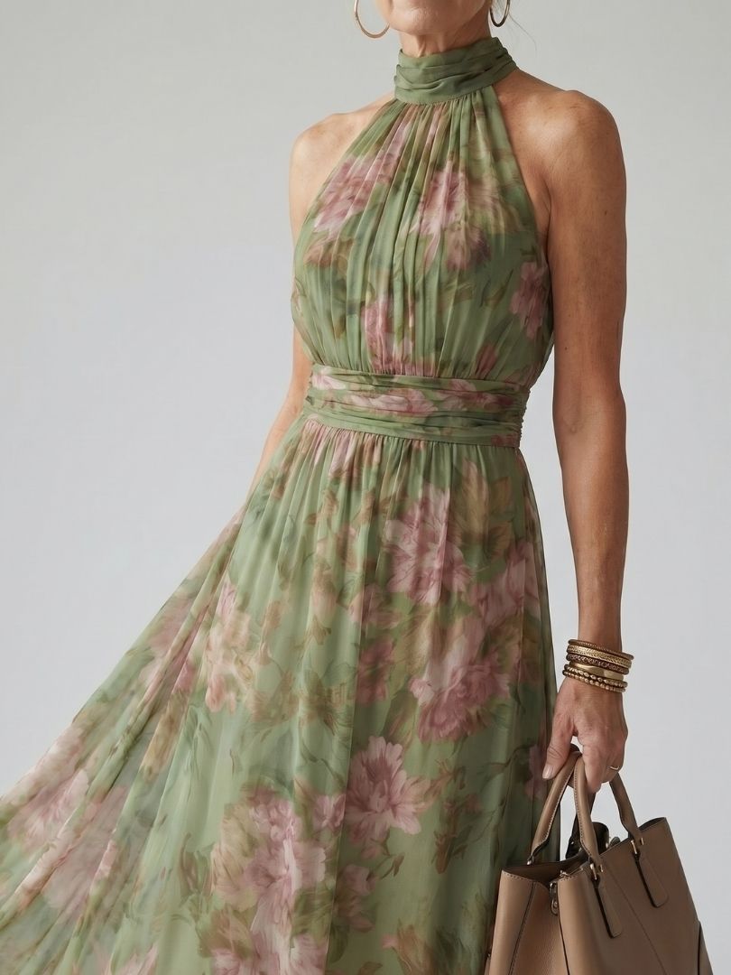 Mirelle | Halter Neck Maxi Dress