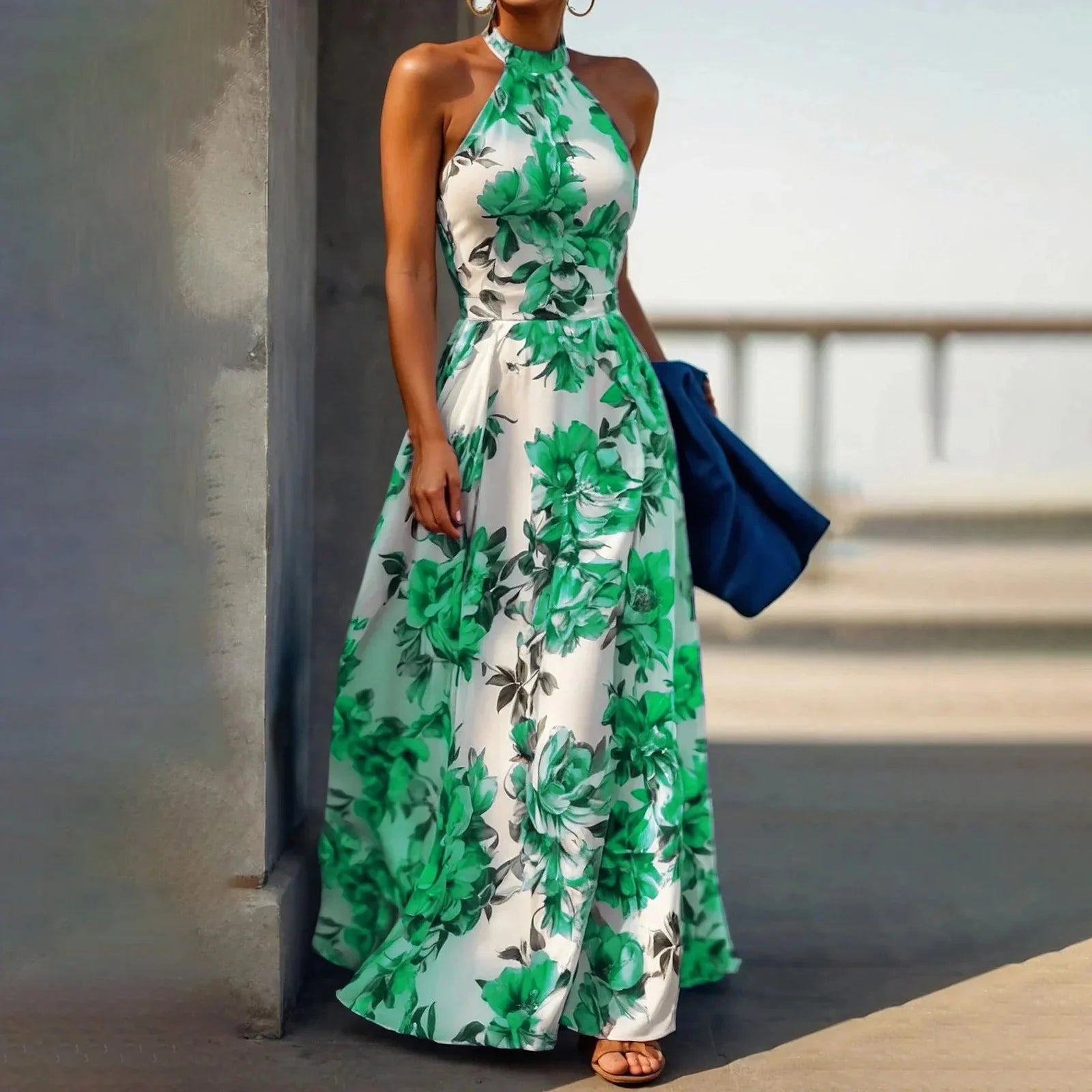 Harper | Halter Neck Maxi Dress