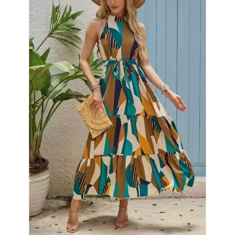 Avery | Halter Neck Maxi Dress