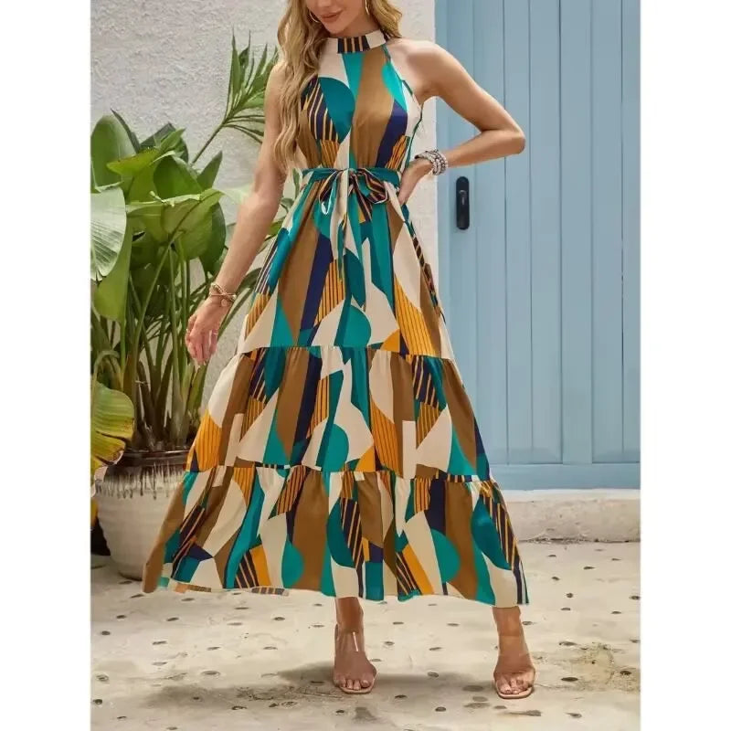 Avery | Halter Neck Maxi Dress