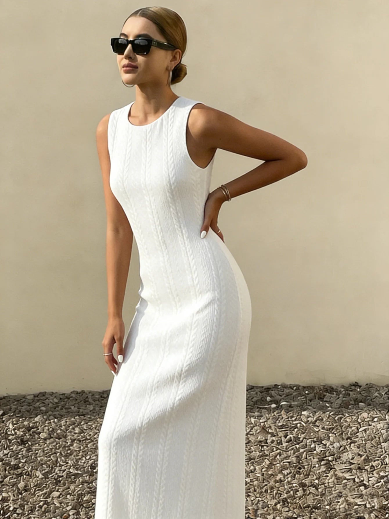 Macey | RoundNeck Maxi Dress