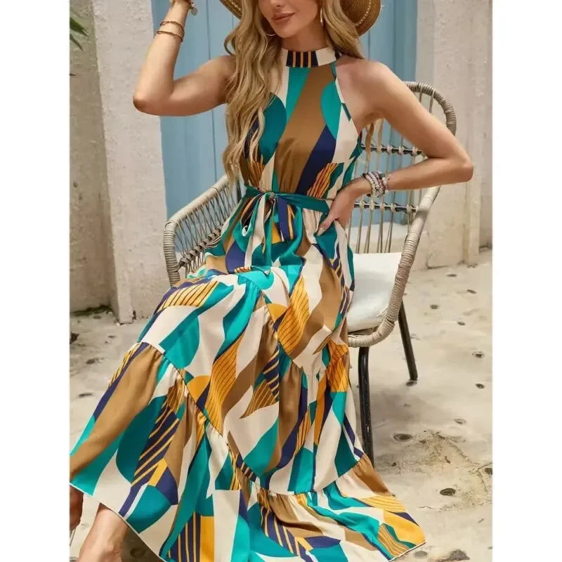 Avery | Halter Neck Maxi Dress