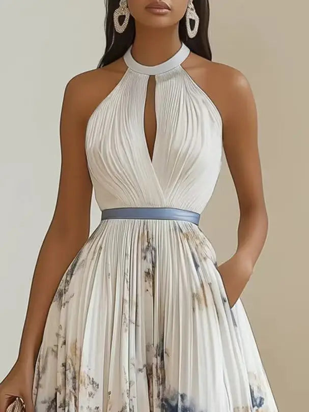 Evelyn | Halter Neck Maxi Dress