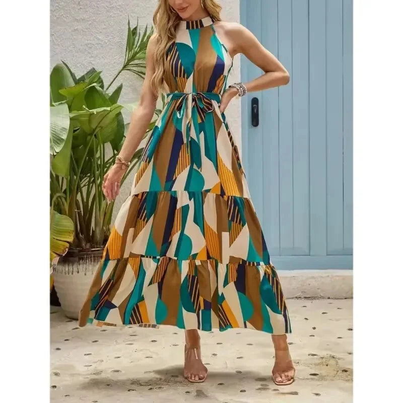Avery | Halter Neck Maxi Dress