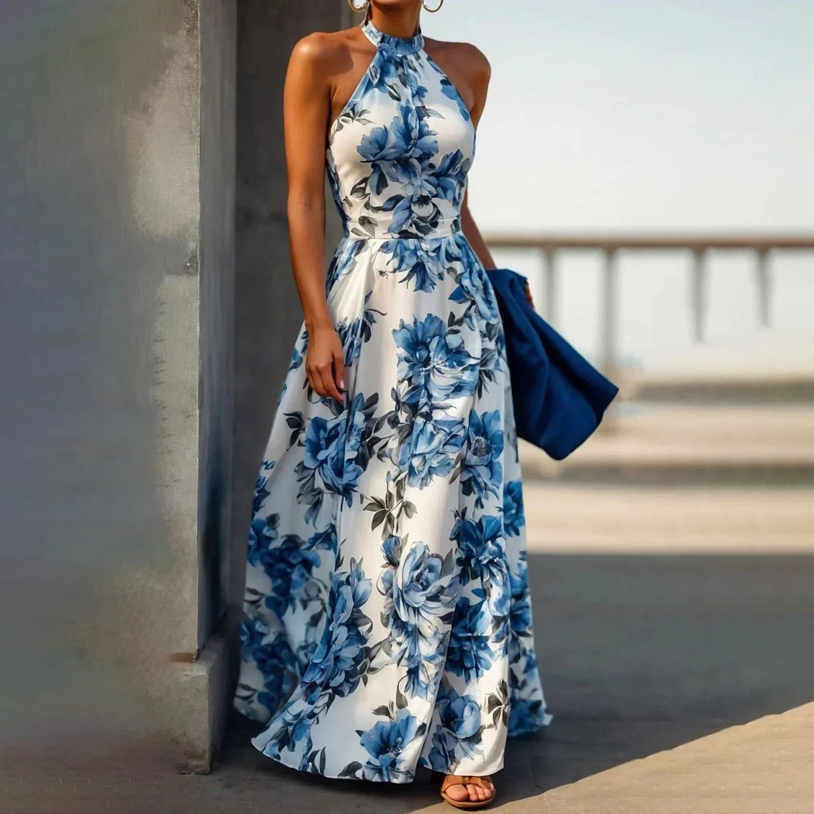 Harper | Halter Neck Maxi Dress