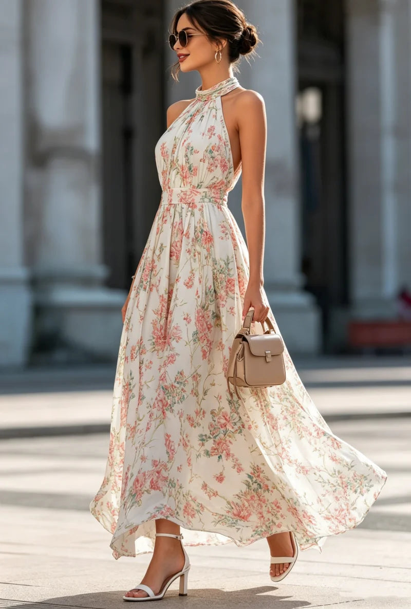 Madison | Halter Neck Maxi Dress