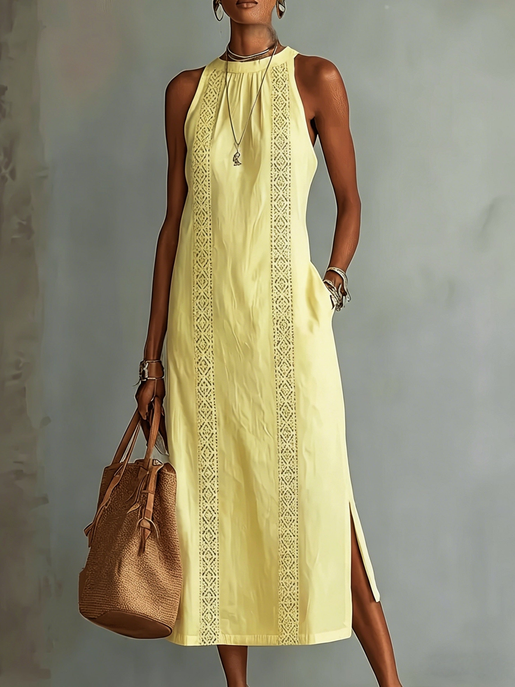 Victoria | Halter Neck Maxi Dress