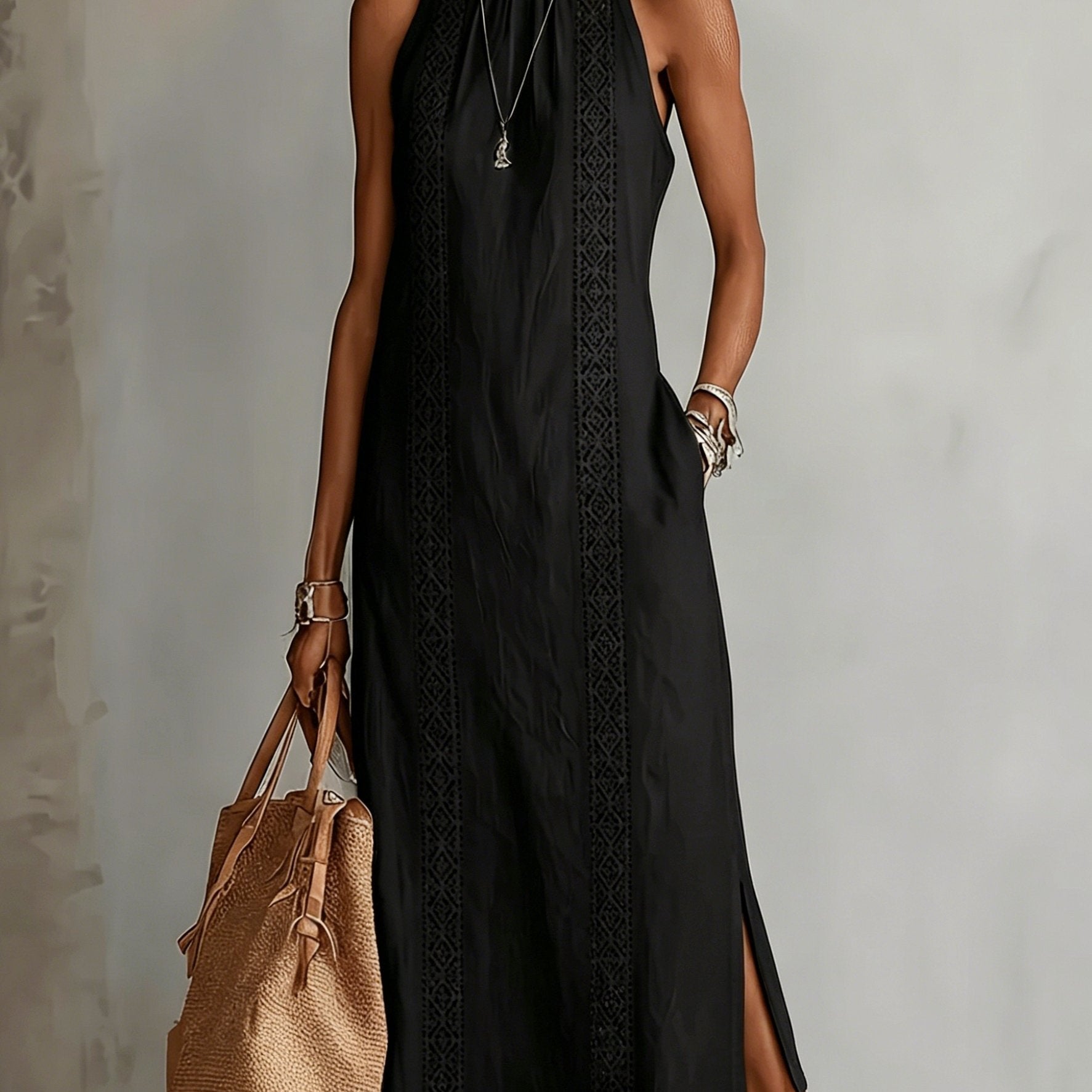 Victoria | Halter Neck Maxi Dress