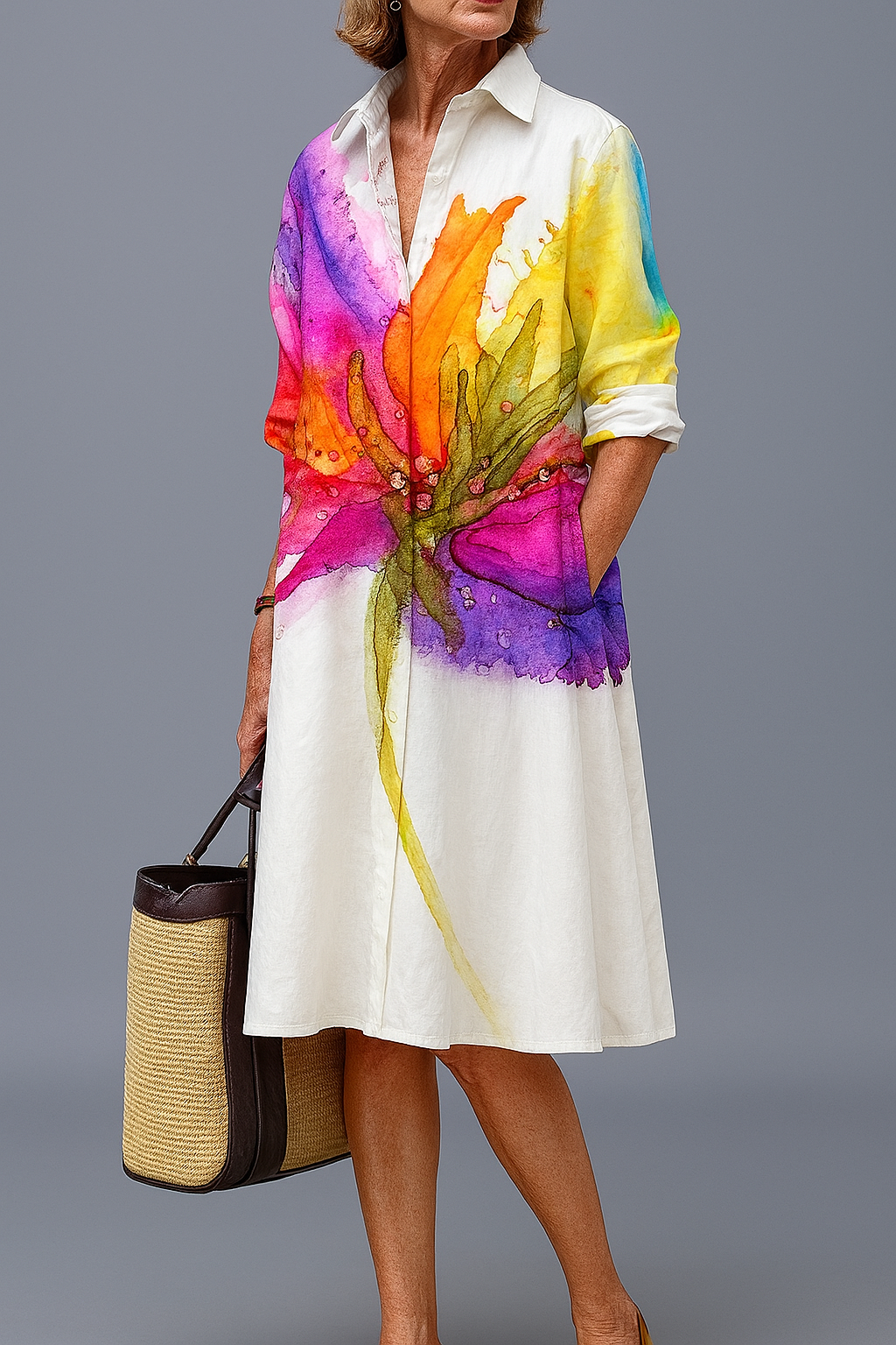 Lydia | Elegant Midi Dress with Thoughtful Care