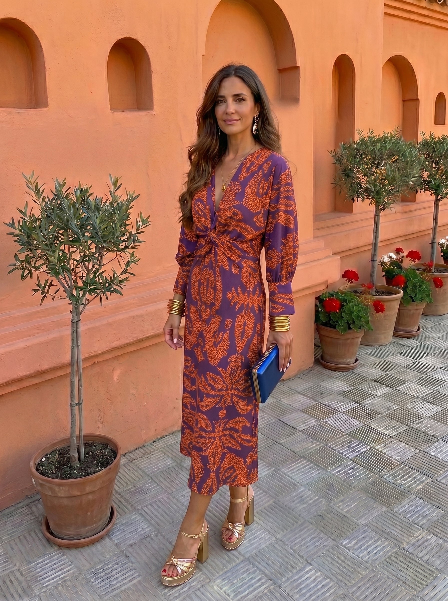 Silvia | Printed Midi Dress