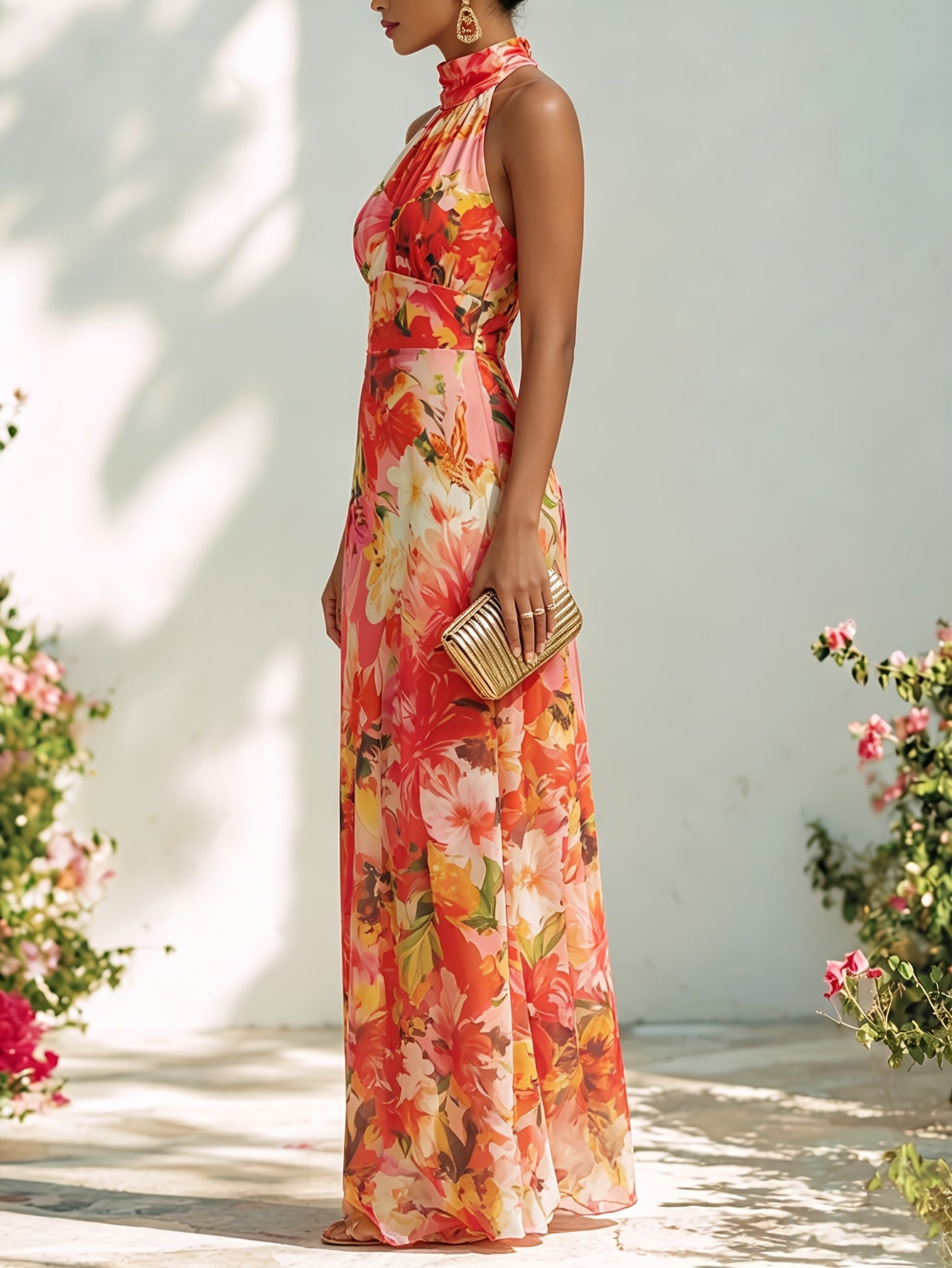 Addison | Halter Neck Maxi Dress