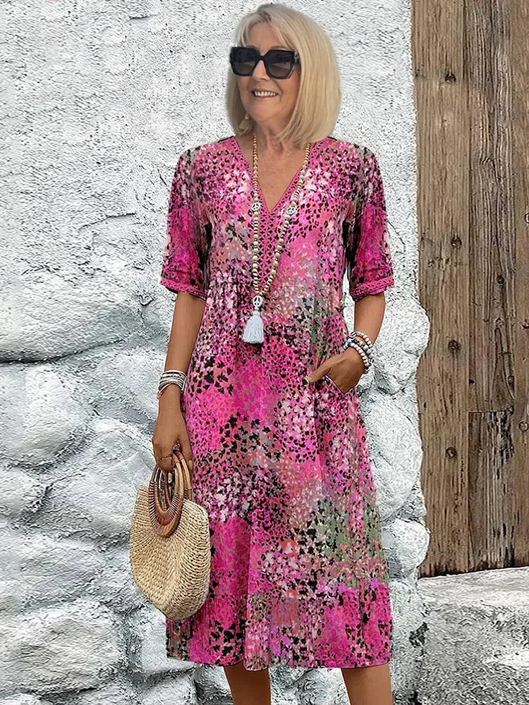 Rochelle | Printed Midi Dress