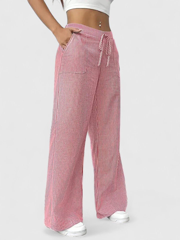 Mirella Drawstring Wide Leg Trousers