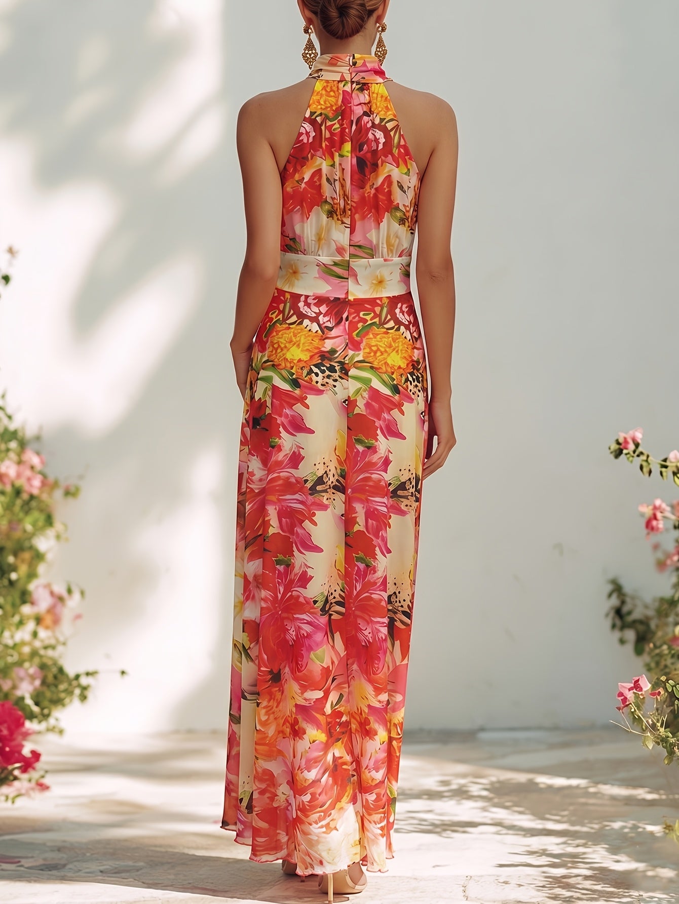 Addison | Halter Neck Maxi Dress