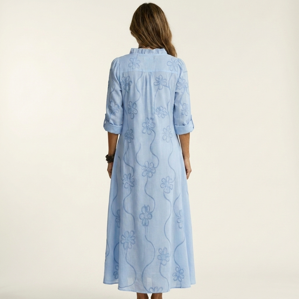 Mariam | Maxi Dress with Floral Embroidery