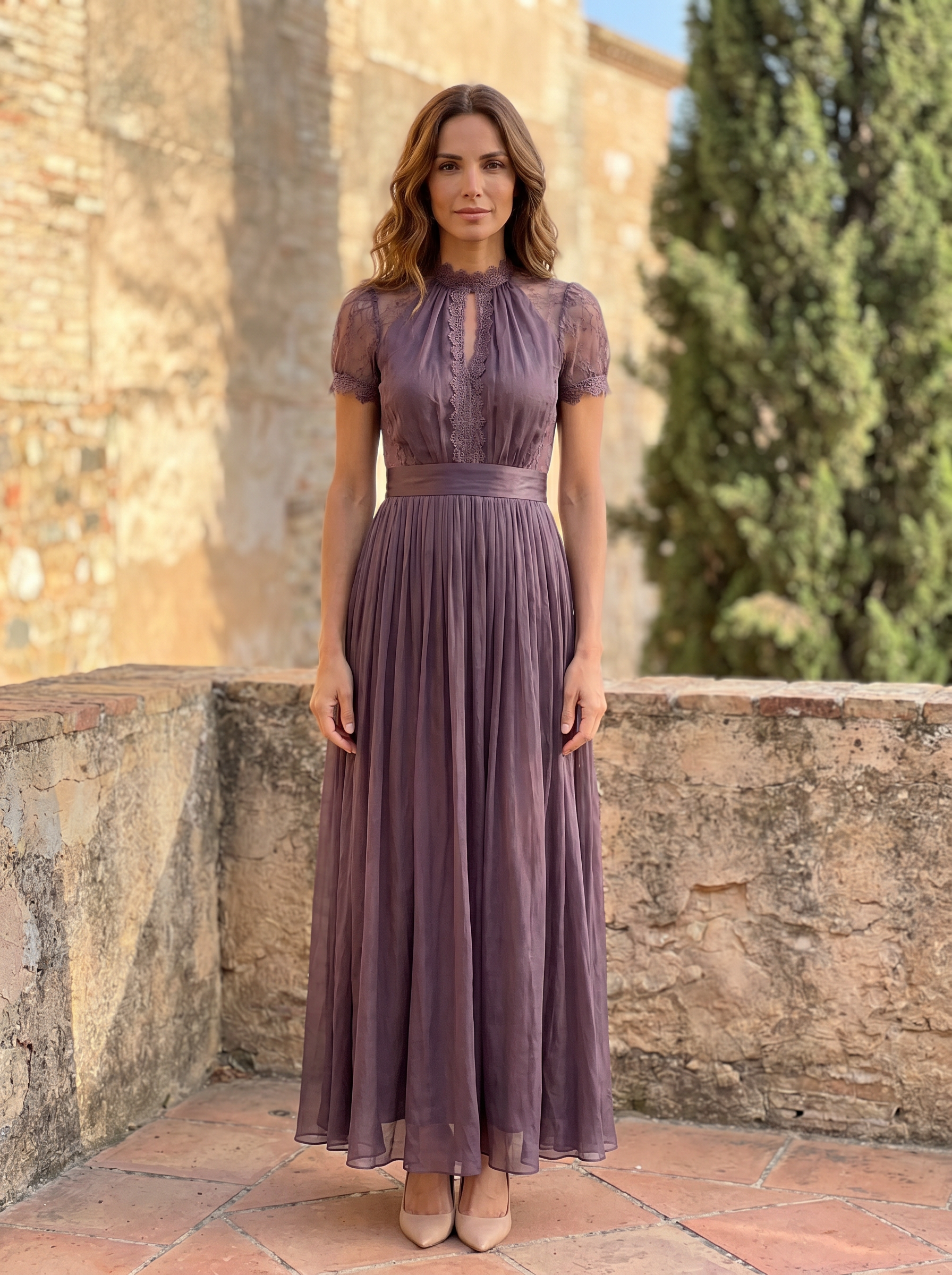Flavia | Elegant Long Purple Dress