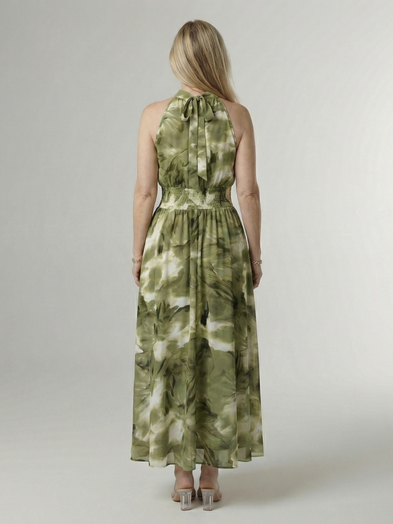Sylin | Midi Dress Featuring an American Neckline